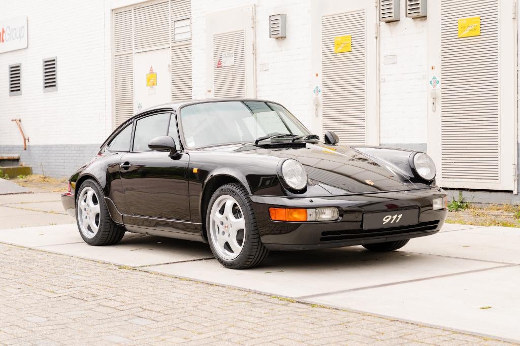 Porsche 964 Carrera 4 coupe 1991 'Carrera Grey Turbo stoelen, Zwart, Bedrijf, Handgeschakeld, Onderhoudsboekje