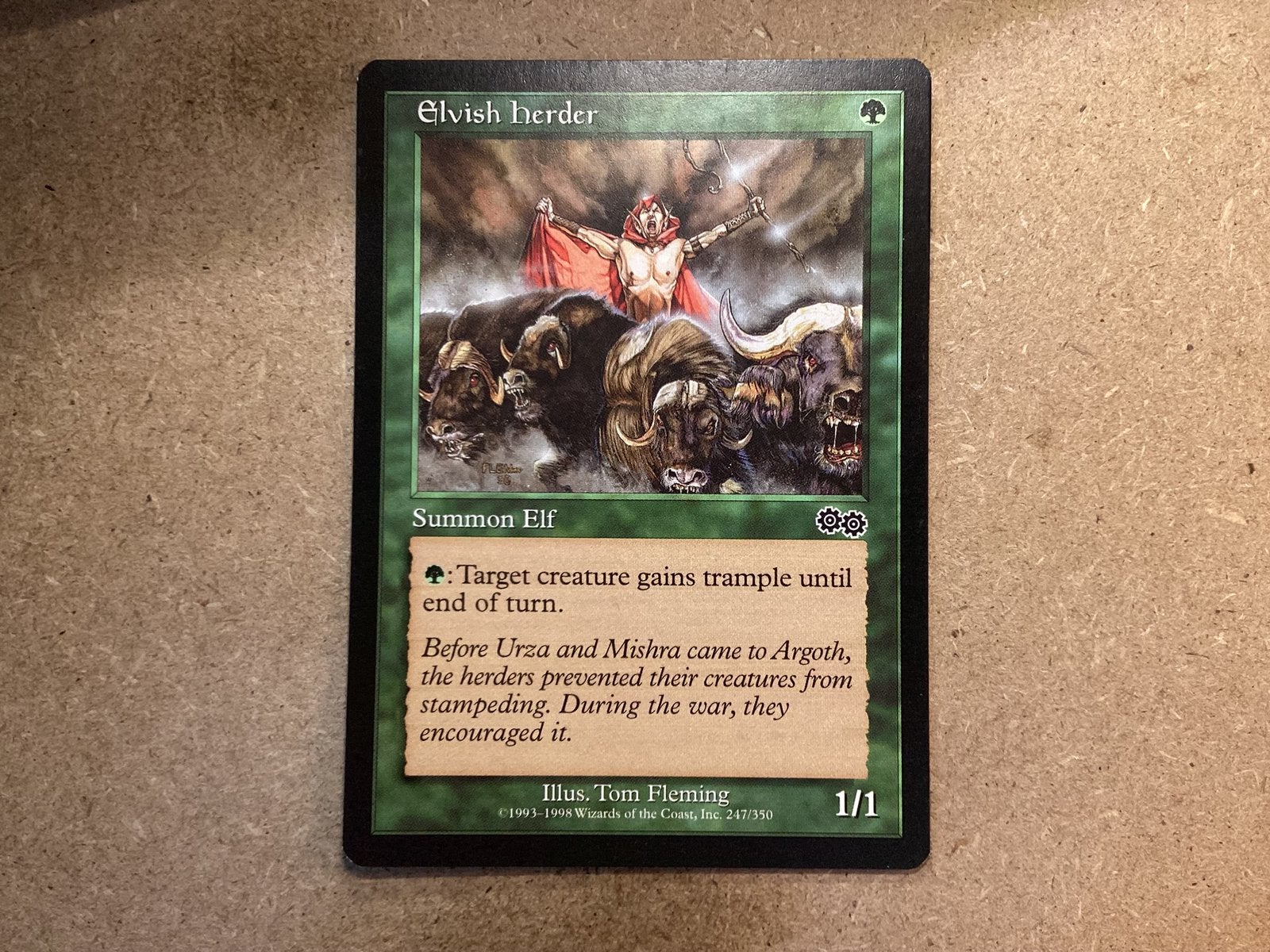 1x Elvish Herder [247/350] (Excellent), Ophalen of Verzenden, Zo goed als nieuw, Losse kaart