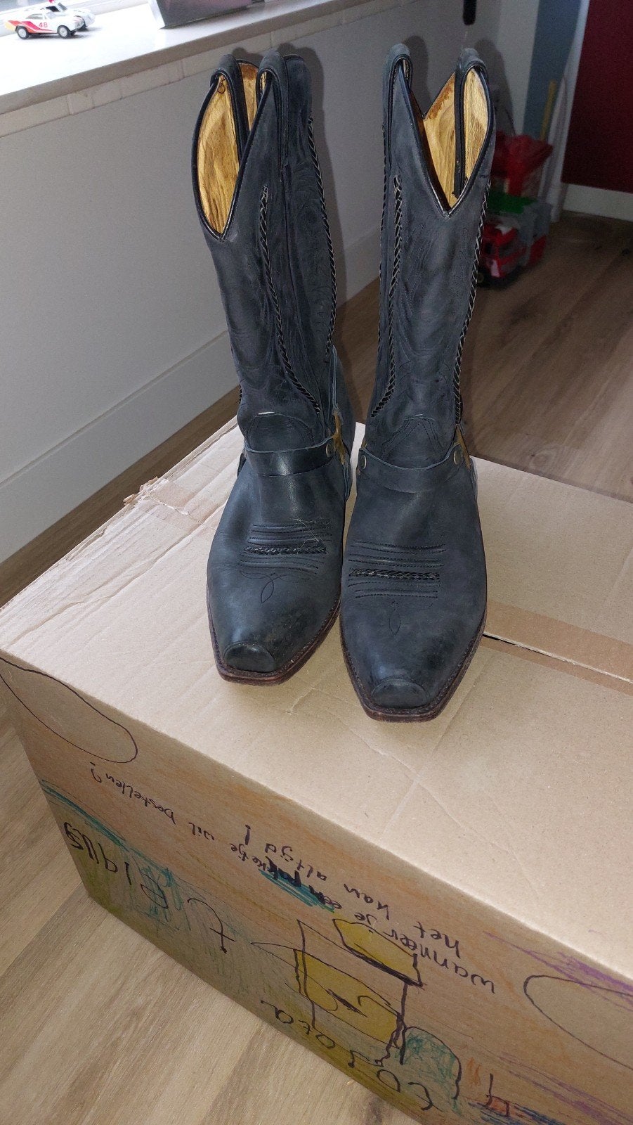 Sancho western laarzen maat 45-46, Kleding | Heren, Ophalen of Verzenden, Zwart, Boots