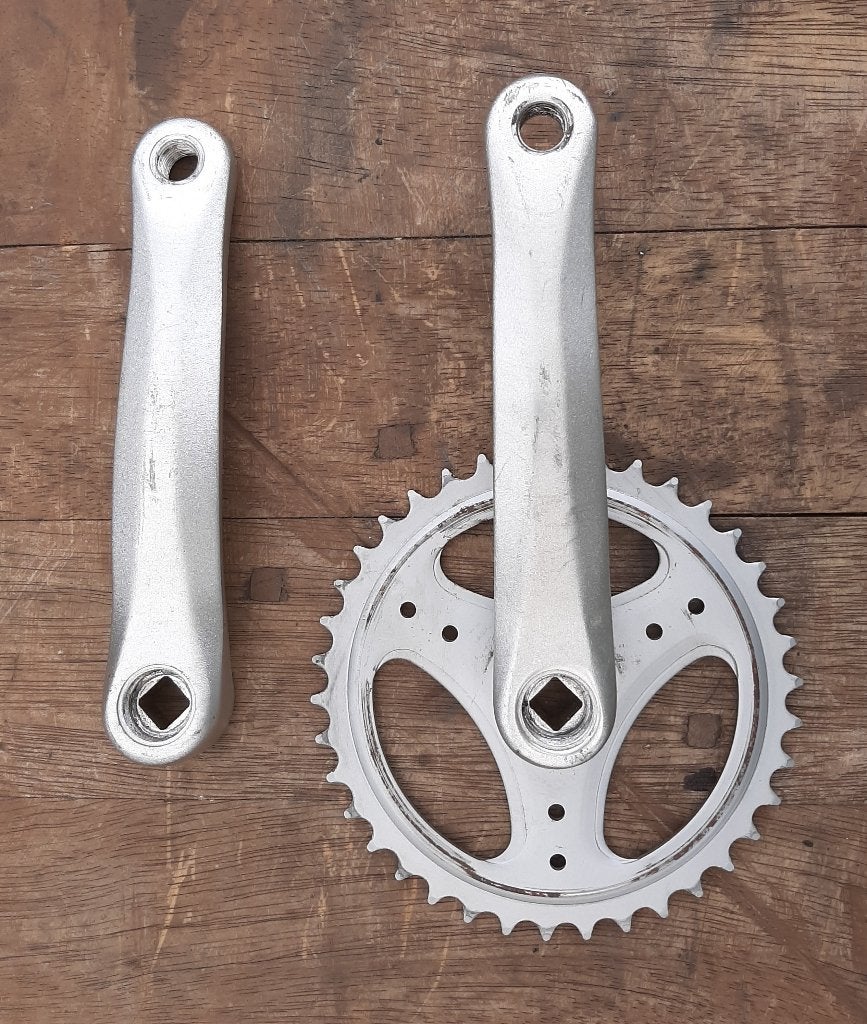 Aluminium Prowheel Forget Crankstel 38 Tanden Lengte 170 mm, Elektrische fiets, Zo goed als nieuw, Aluminium, Aluminium Prowheel Forget Crankstel 38 Tanden Lengte 170 mm
