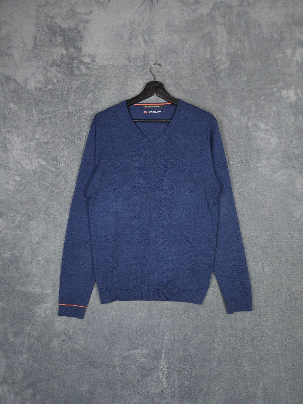 Joe Merino V Hals Trui L Blauw Merino Wol Pullover Heren, Kleding | Heren, Maat 52/54 (L), Blauw, ., Ophalen of Verzenden