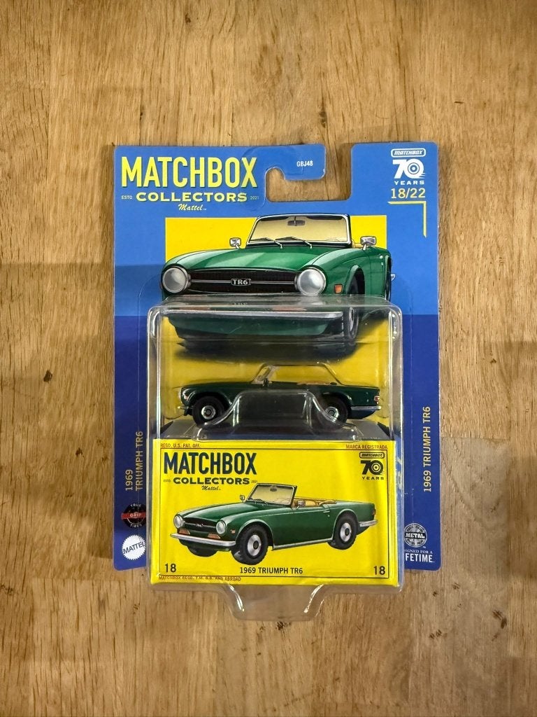 Matchbox Collectors 1969 Triumph TR6 nieuw in verpakking, Mattel Europa B.V., Nieuw, Ophalen of Verzenden, Service@mattel.com