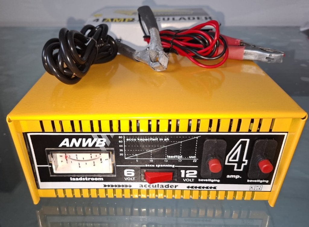 Vintage ANWB Acculader (6V/12V) + Originele doos!, Ophalen, Zo goed als nieuw