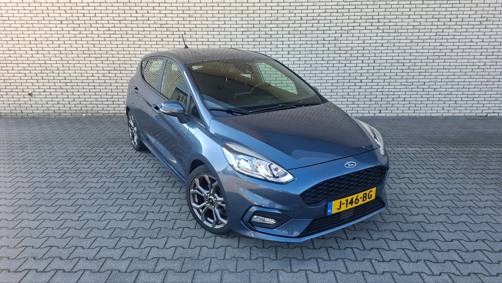 Ford Fiësta 1.0 Ecoboost 100pk 5dr 2019 Blauw, Auto's, Voorwielaandrijving, Stof, Zwart, 580 kg