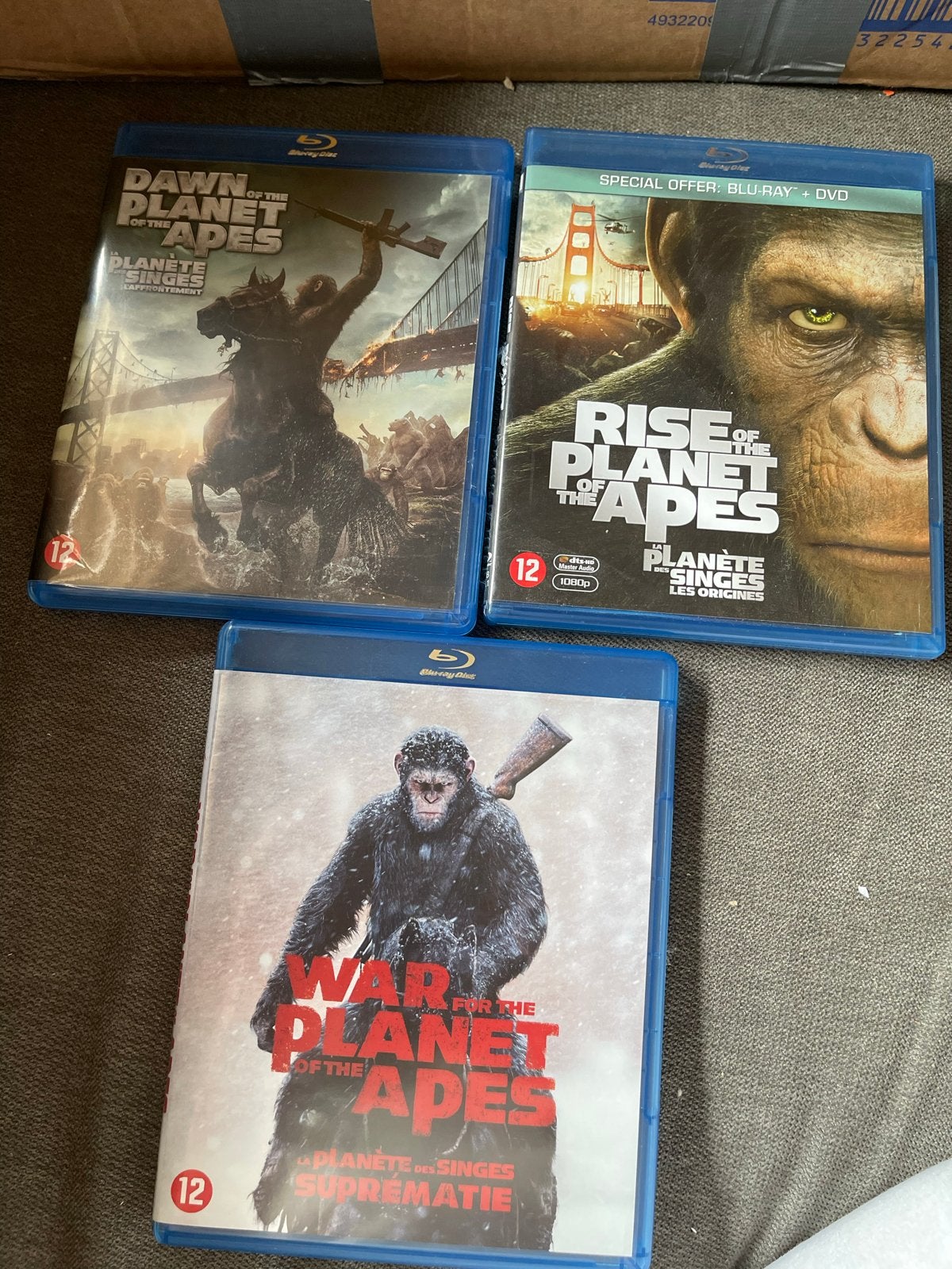 Planet of the Apes Trilogie Blu-ray (3 films), Cd's en Dvd's, Blu-ray, Ophalen of Verzenden, Zo goed als nieuw, Science Fiction en Fantasy