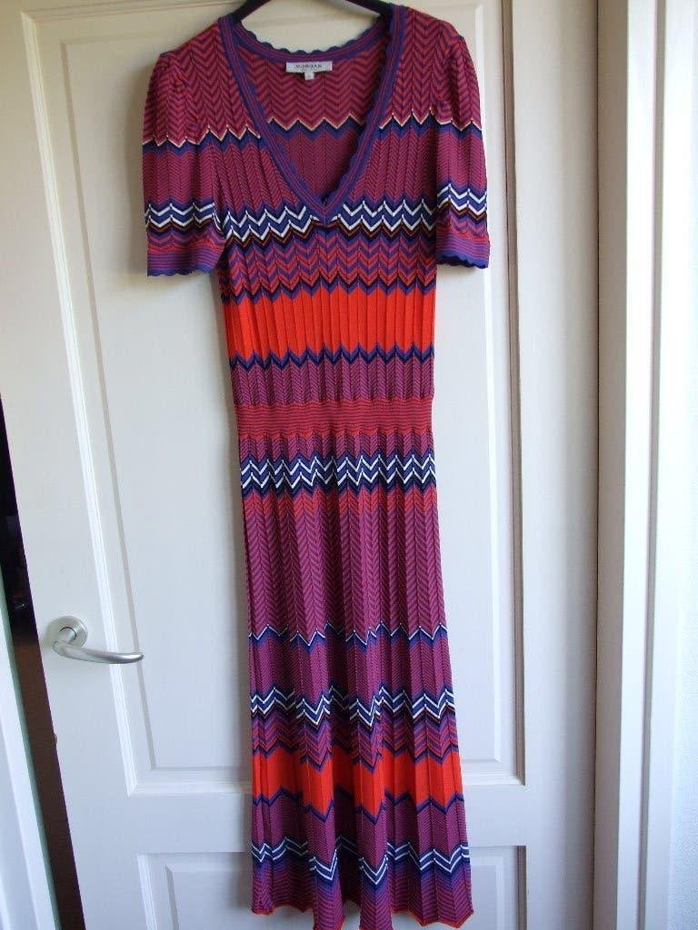 Morgan zgan jurk rood blauw maat 40, Maat 38/40 (M), Meerkleurig, Zo goed als nieuw, Onder de knie