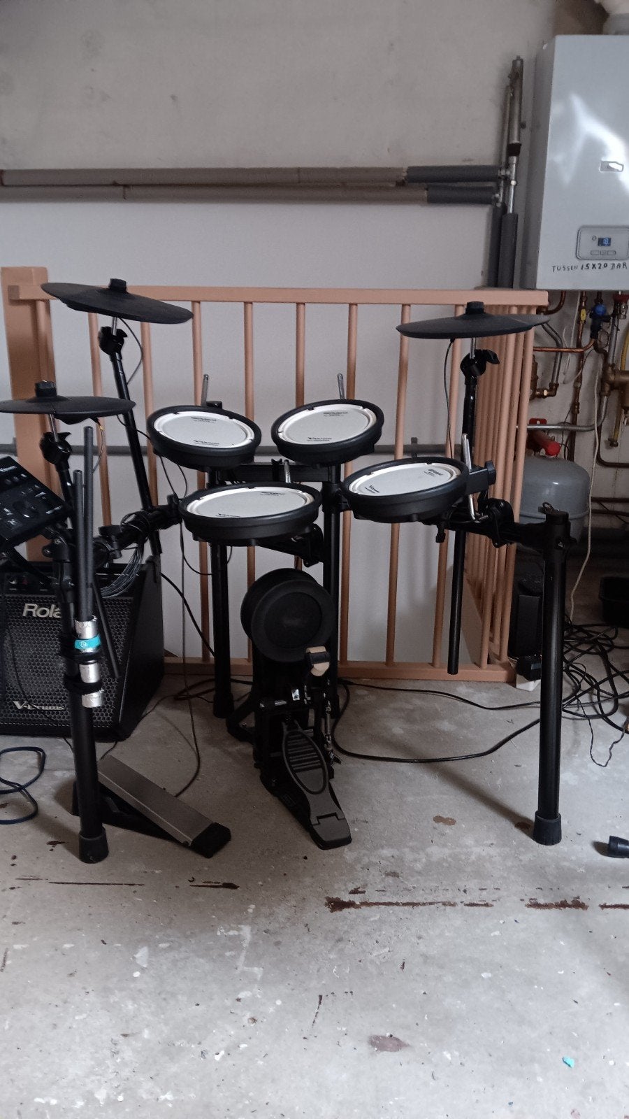 Roland TD-07  Drumstel met Koffer, Versterker, Kopt, Ophalen, Gebruikt, Roland, Elektronisch