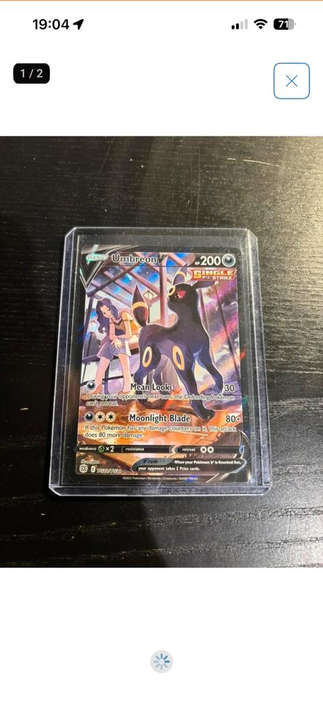 Pokémon Kaarten Alt Art /172 Brilliant Stars Umbreon, Ophalen of Verzenden, Zo goed als nieuw