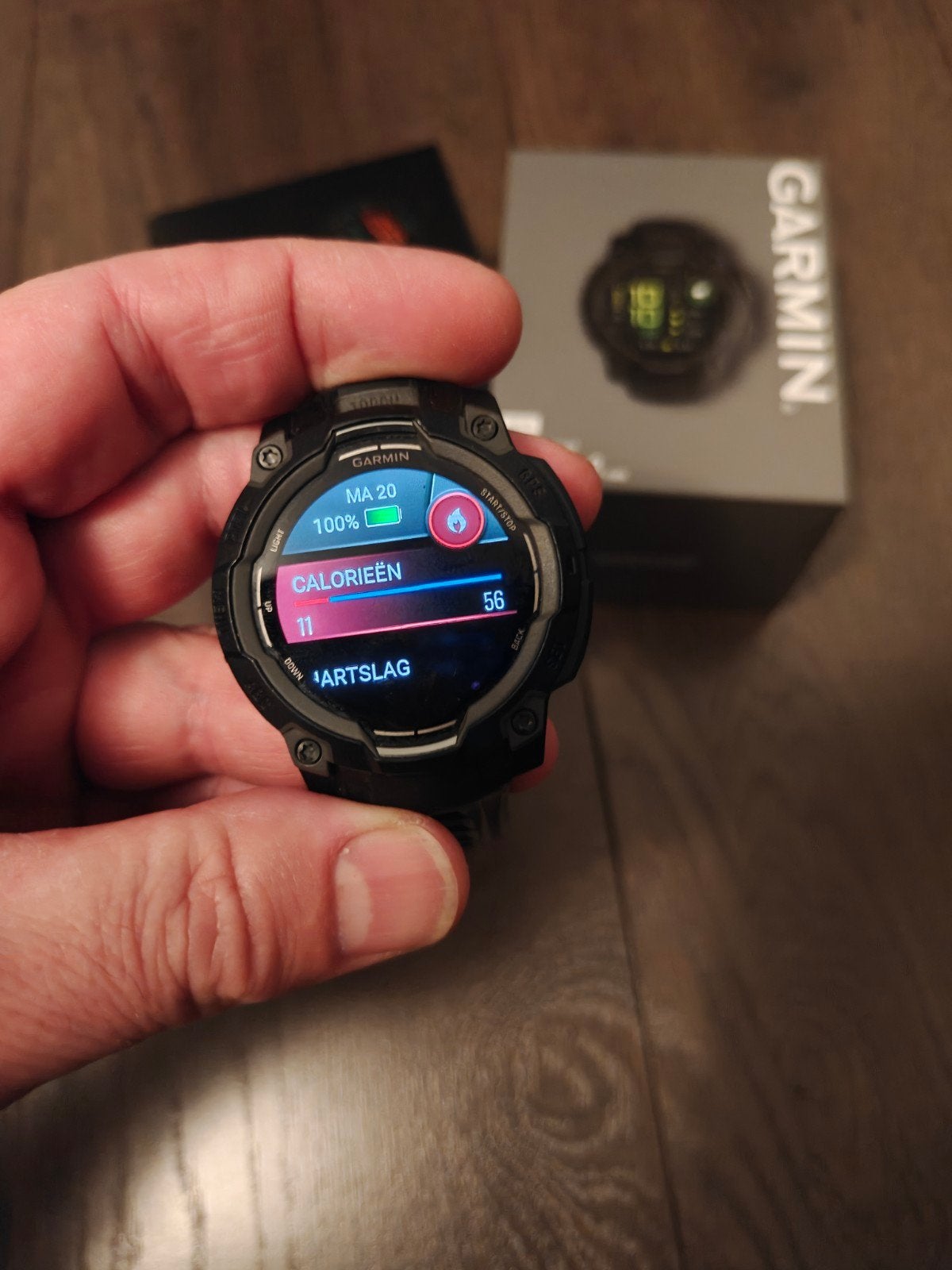 Garmin Instinct 3 45mm. z.g.a.n, Garmin, Ophalen of Verzenden, Zo goed als nieuw, Android