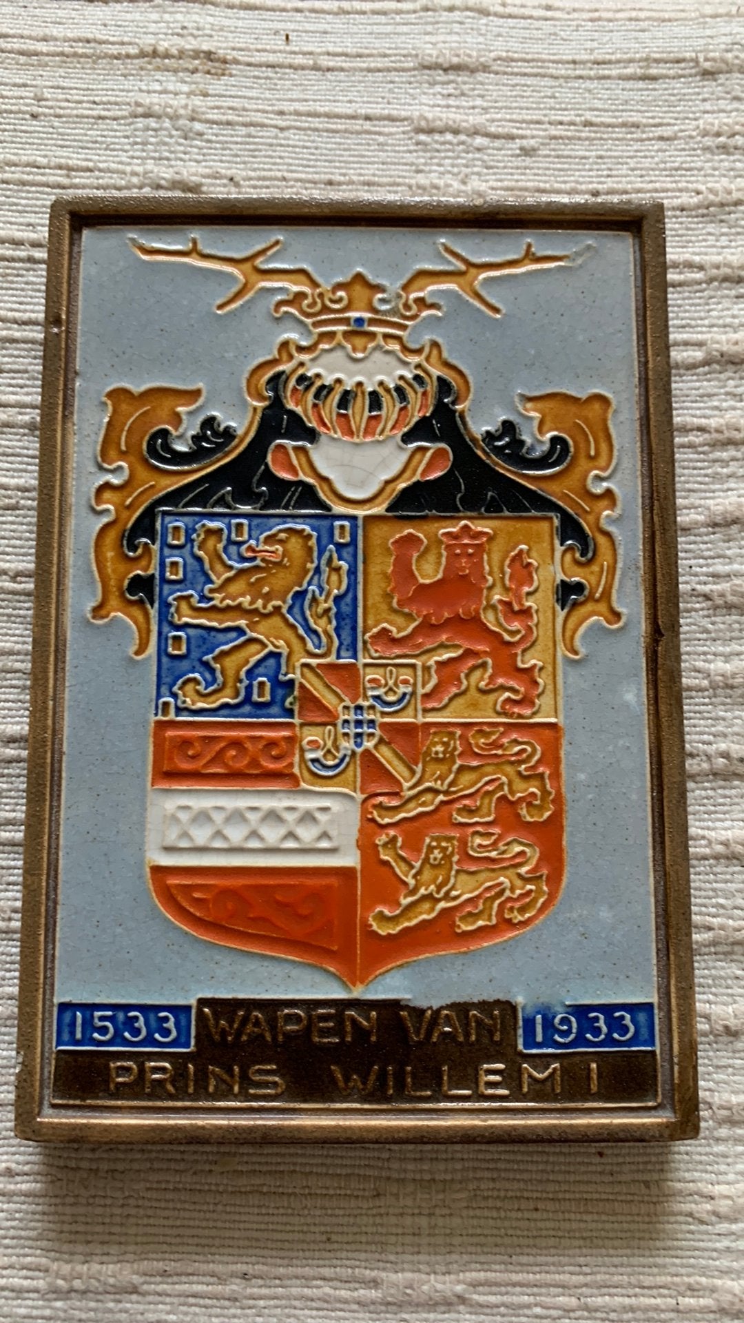 Vintage Westraven Utrecht tegel - Made in Holland, Antiek en Kunst, Antiek | Wandborden en Tegels, Ophalen of Verzenden