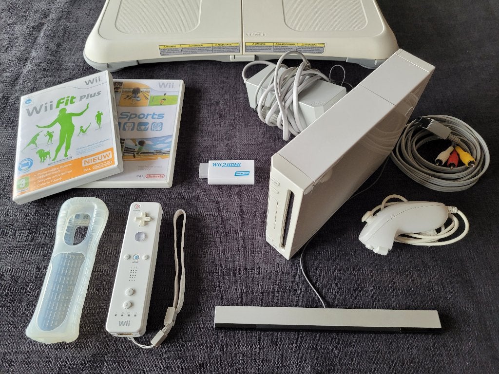 Complete Nintendo Wii met 2 Spellen en Balance Board, Ophalen, Gebruikt, Met 1 controller, Met games