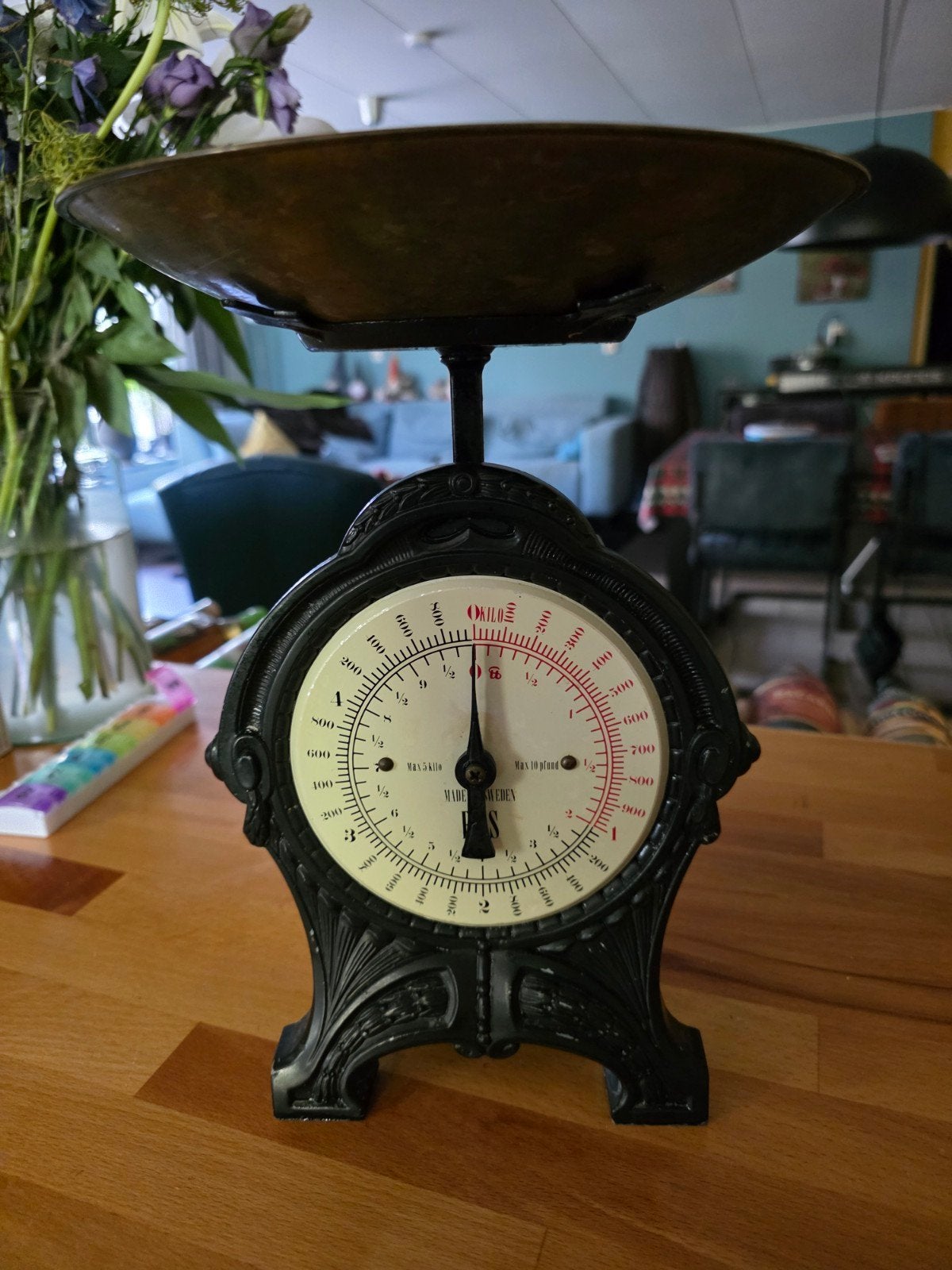 Antieke keukenweegschaal - OHAUS - Decoratief en functioneel, Ophalen, Gebruikt, Overige typen, Minder dan 50 kg
