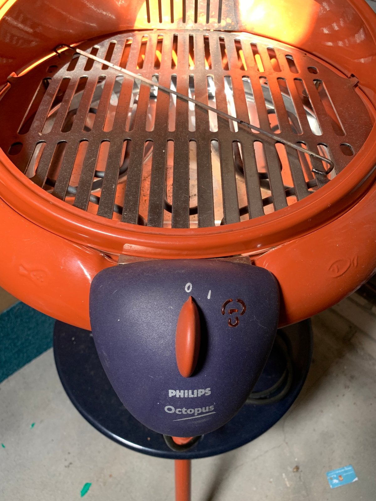 Philips Octopus elektrische barbecue oranje, Ophalen, Gebruikt
