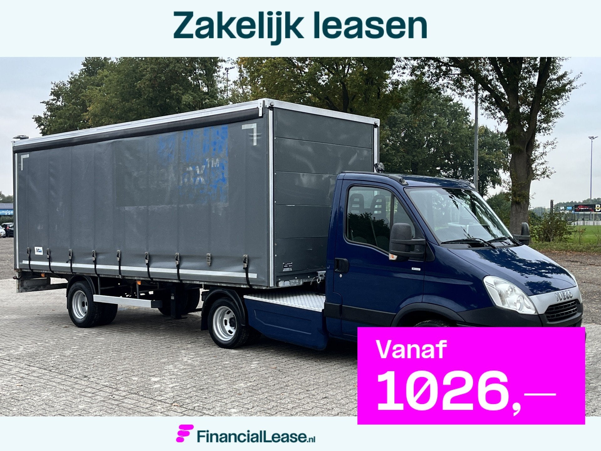 Iveco Daily 35C21 Be-trekker Be-Combi Met Oplegger Huif 1650, Euro 5, Gebruikt, Zwart, 4 cilinders
