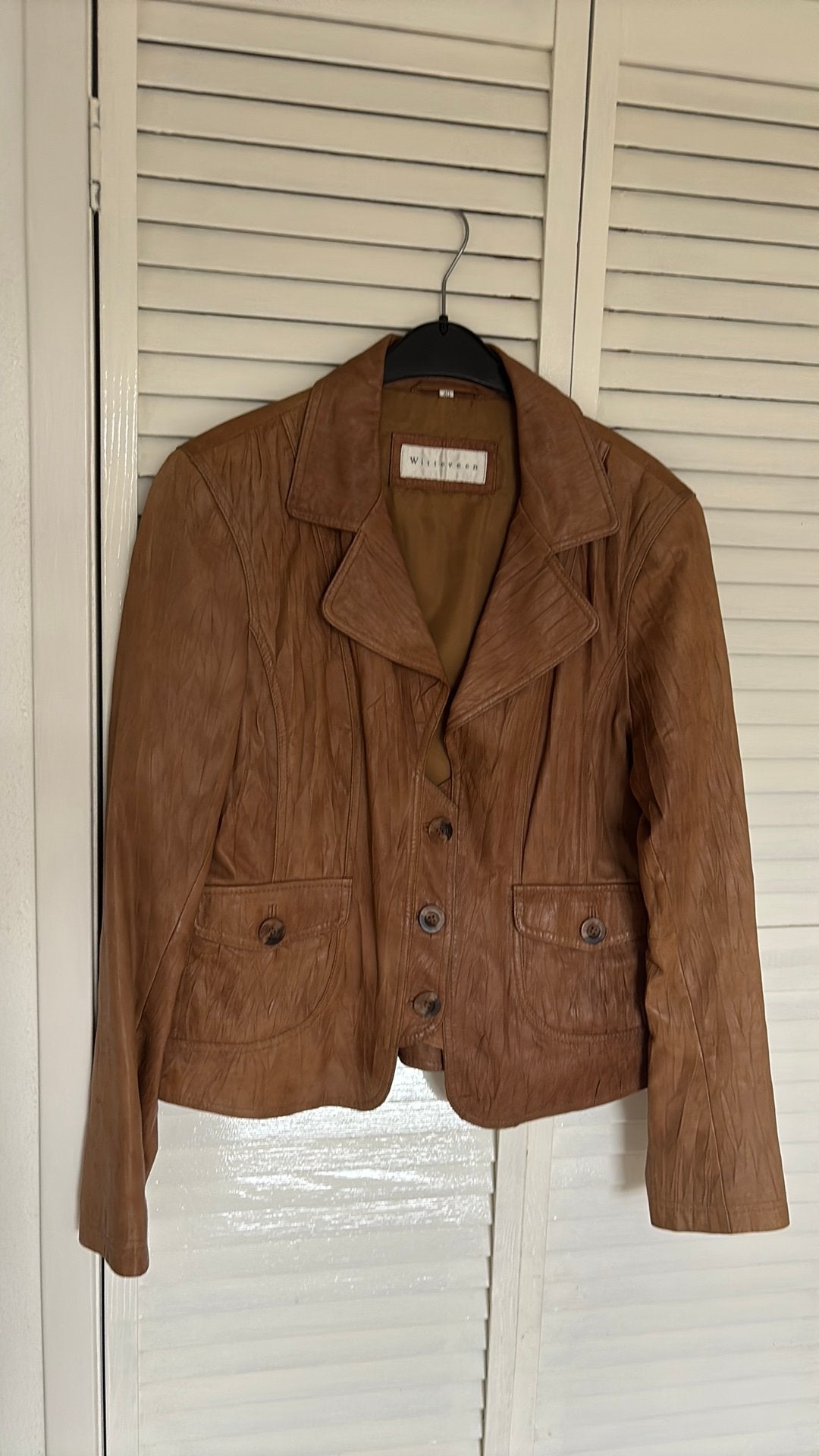 Leer jasje maat 40, Kleding | Dames, Jasjes, Kostuums en Pakken, Ophalen of Verzenden, Zo goed als nieuw, Maat 38/40 (M), Zwart