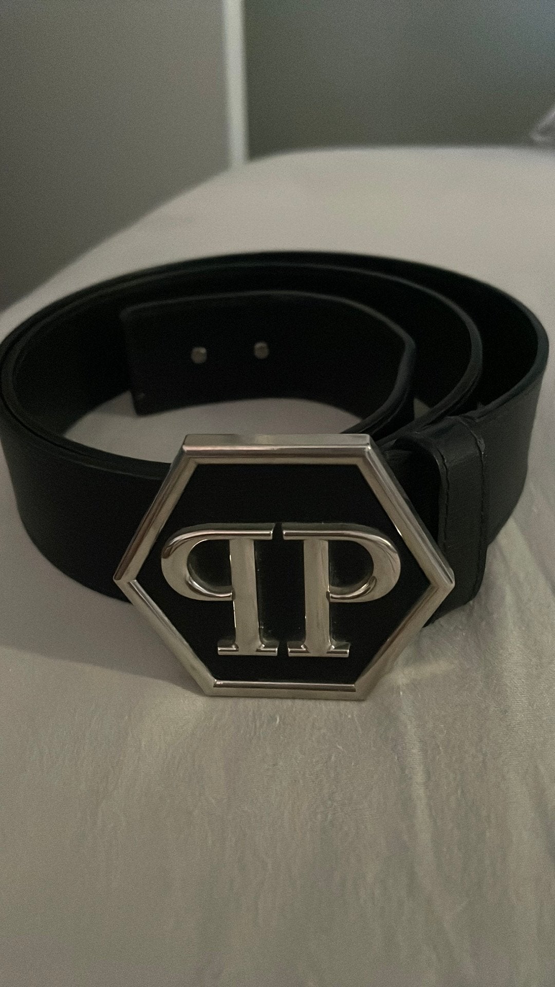 Philip Plein riem 110, Ophalen, Zo goed als nieuw, Zwart