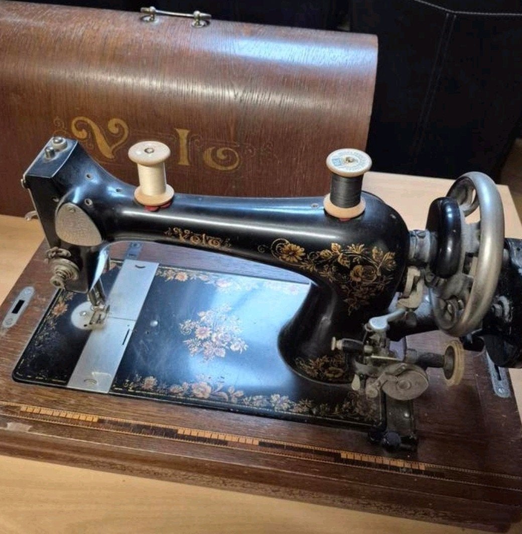 Antieke Velo naaimachine met handzwengel, Antiek en Kunst, Ophalen of Verzenden