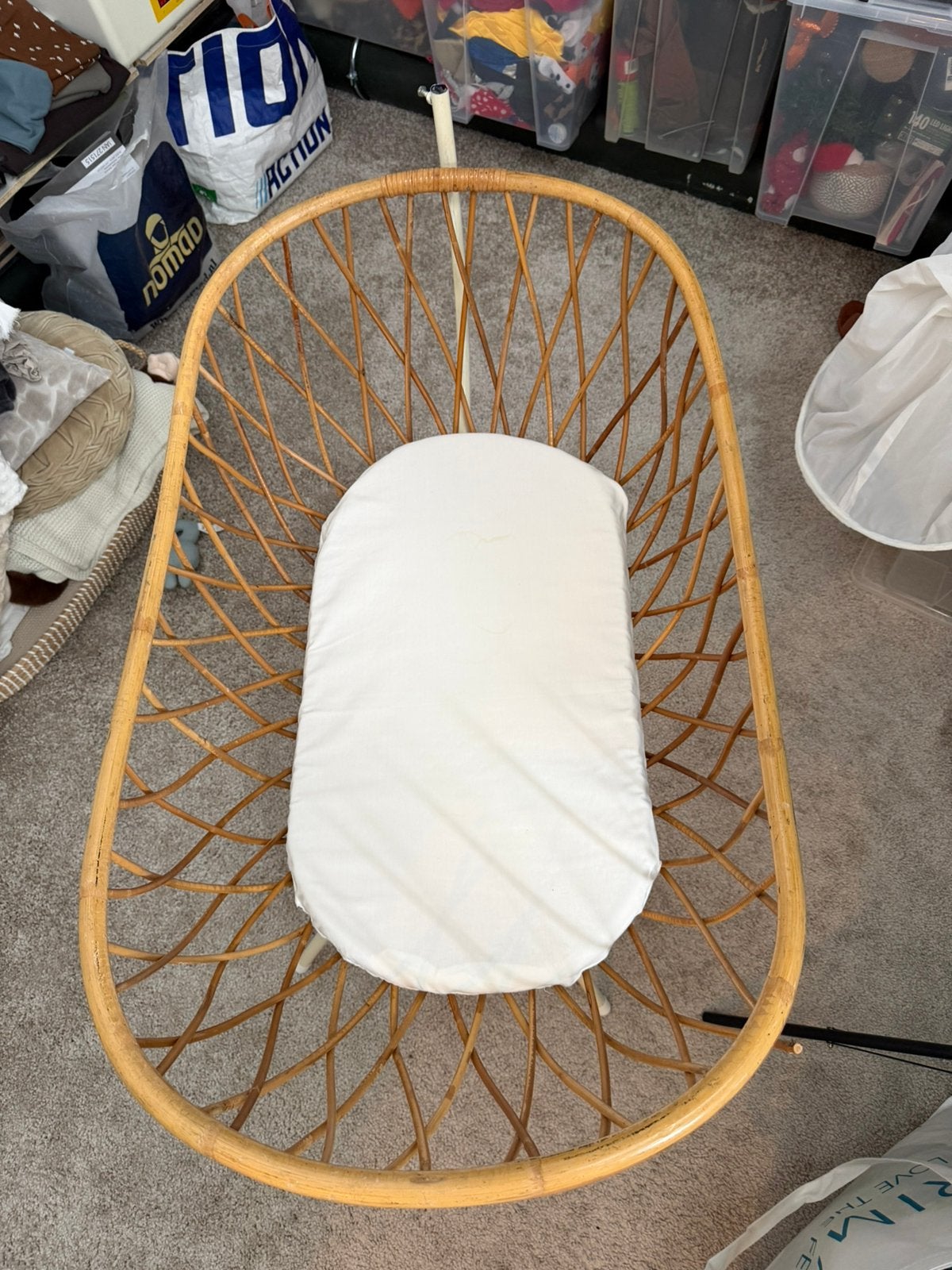 Rotan baby wieg, Ophalen, Zo goed als nieuw, Wieg