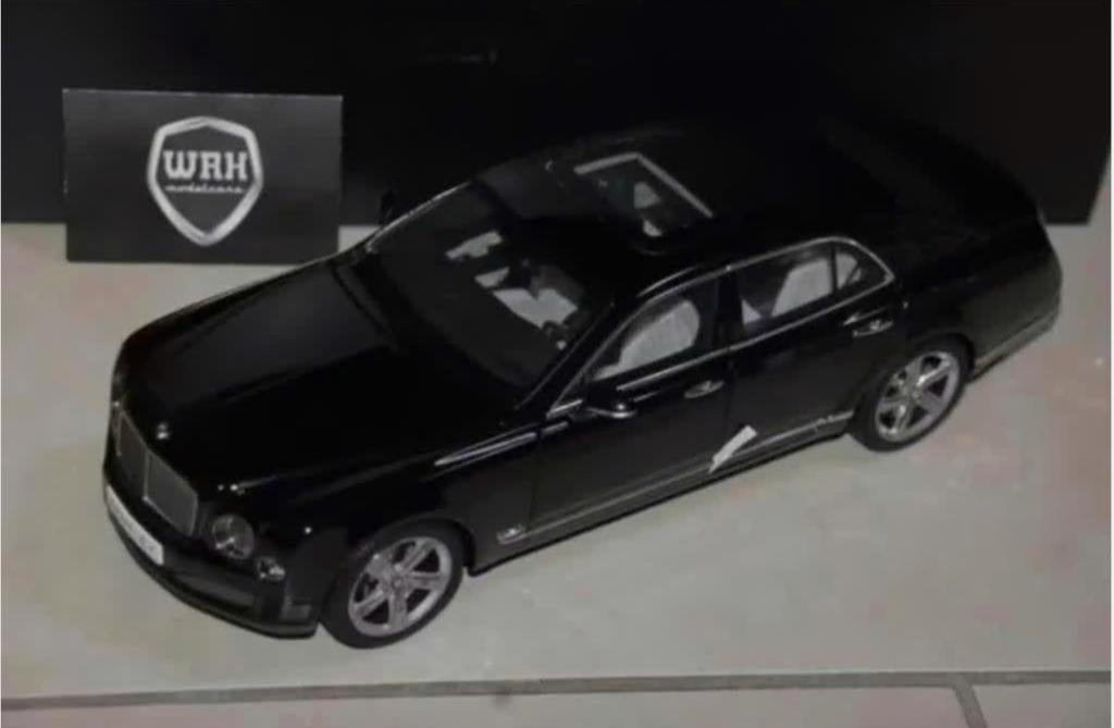 1:18 BENTLEY MULSANNE SPEED onyx black Kyosho in doos WRH, Verzenden, Zo goed als nieuw, Auto, Kyosho