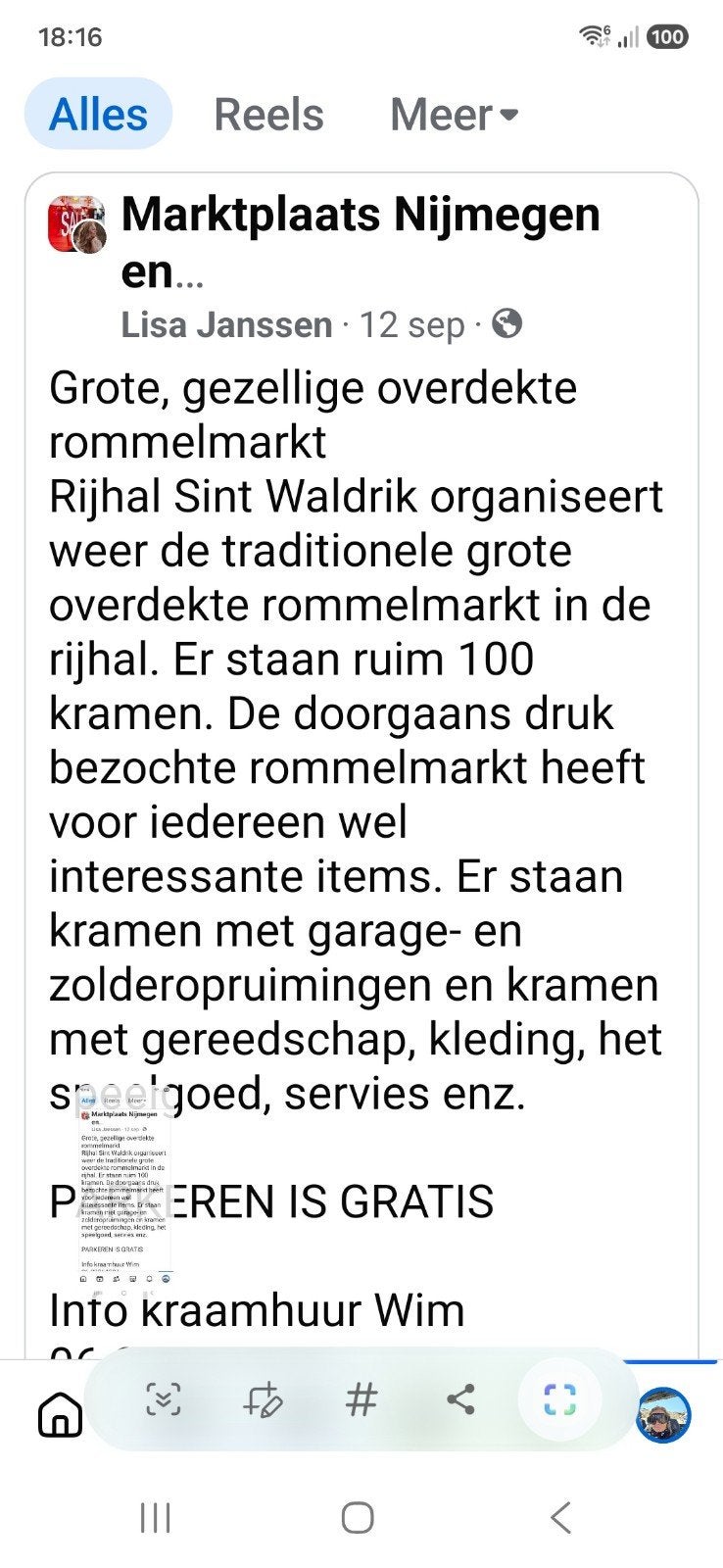 gezellige rommelmarkt, Diversen, Ophalen of Verzenden