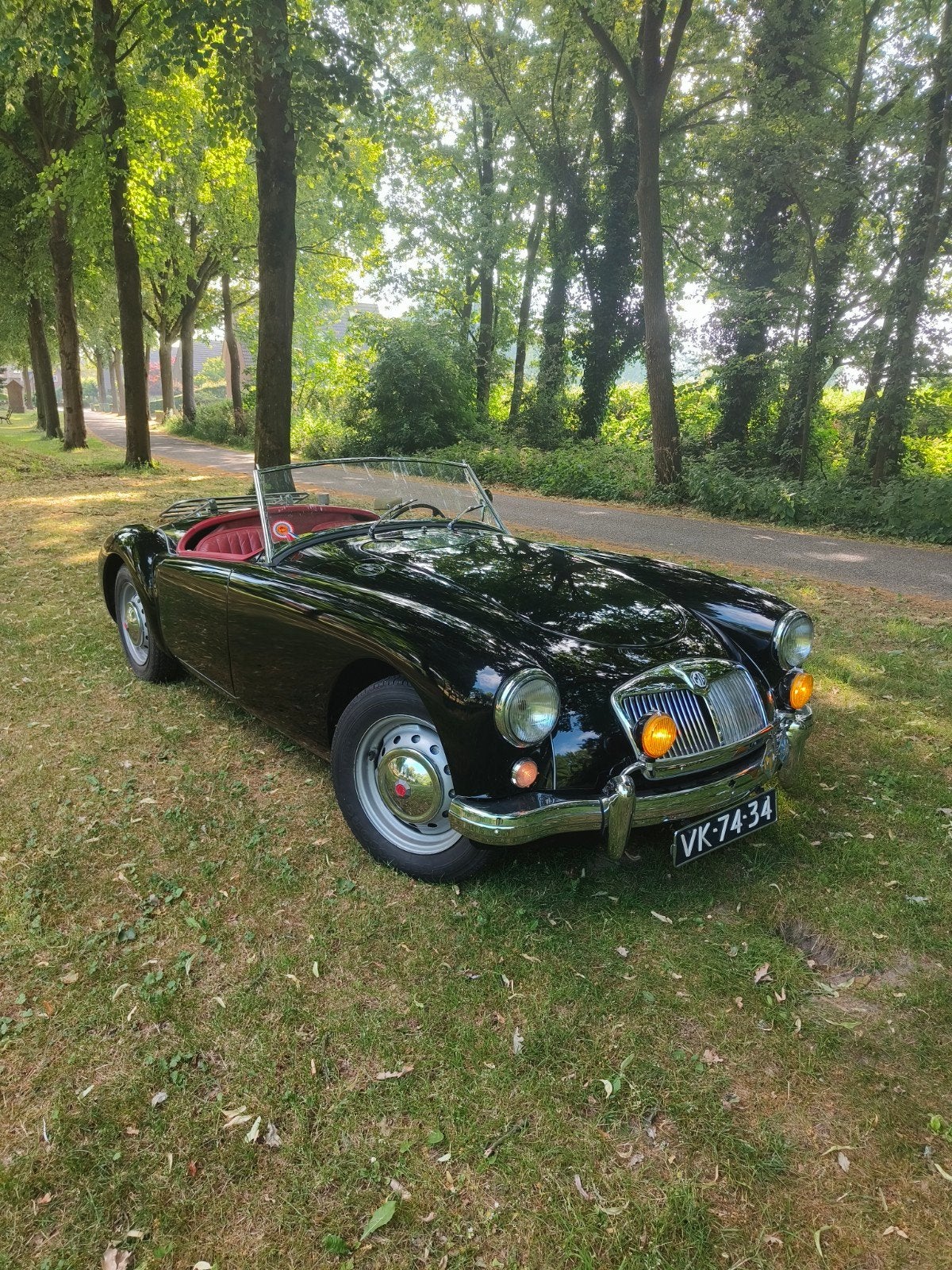 MGA 1957 Zwart, Auto's, Oldtimers, Cabriolet, Zwart, Origineel Nederlands, 1500 cc