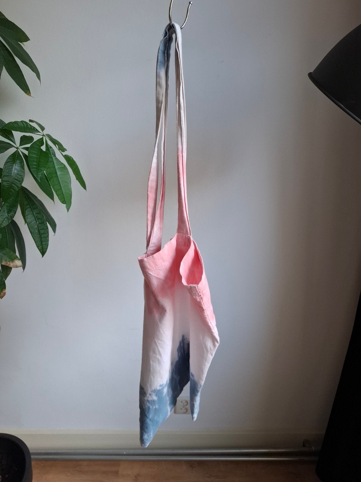 Patroon tas - roze en blauw, Ophalen of Verzenden, Gebruikt, Blauw, Minder dan 35 cm