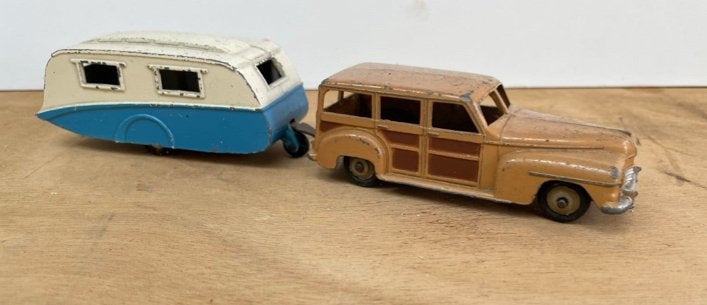 Vintage Dinky Toys 344 Estate Car met caravan, Ophalen of Verzenden