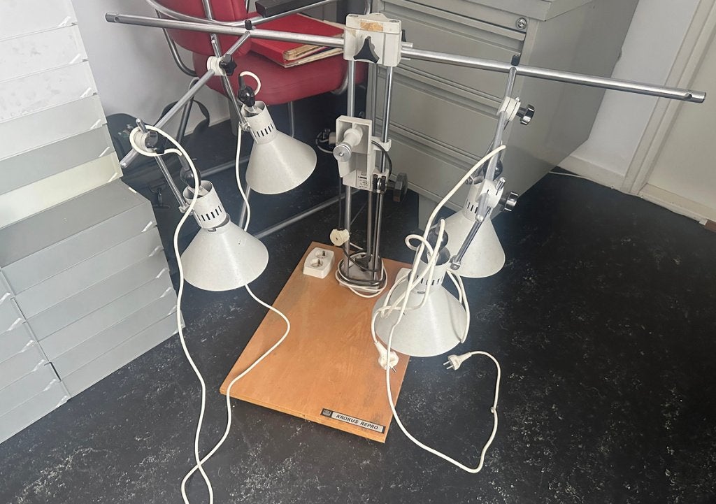 Reprostatief Krokus met 4 lampen, geheel compleet, netjes, Ophalen, Zo goed als nieuw, Overige typen