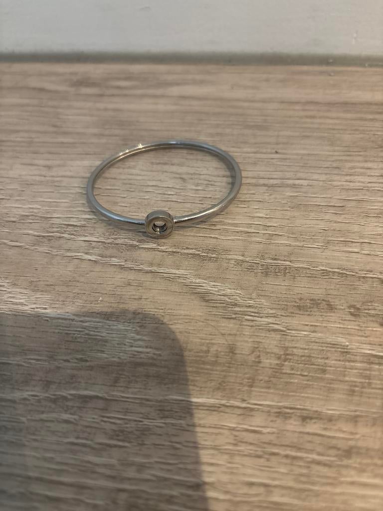 Melano armband zonder steentje, Ophalen of Verzenden, Zo goed als nieuw, Zilver, Staal