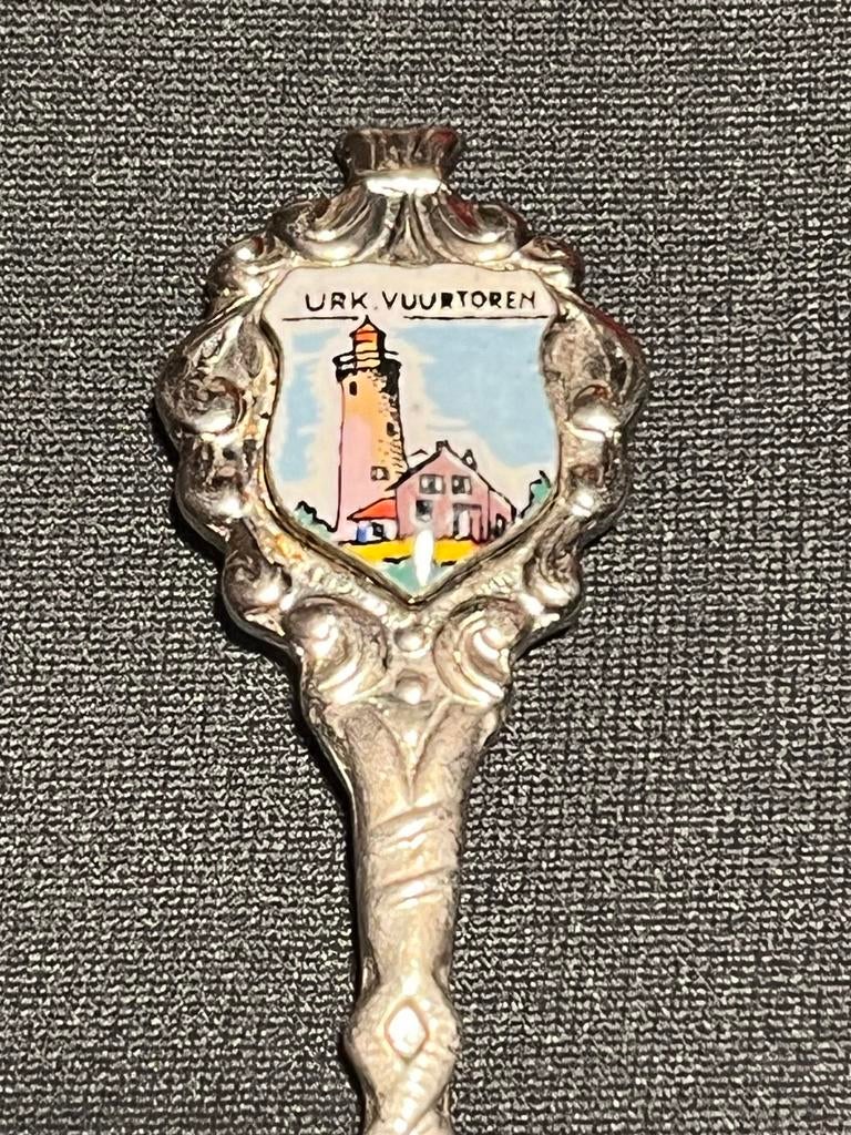 Vintage lepeltje met de Vuurtoren op Urk., Ophalen of Verzenden