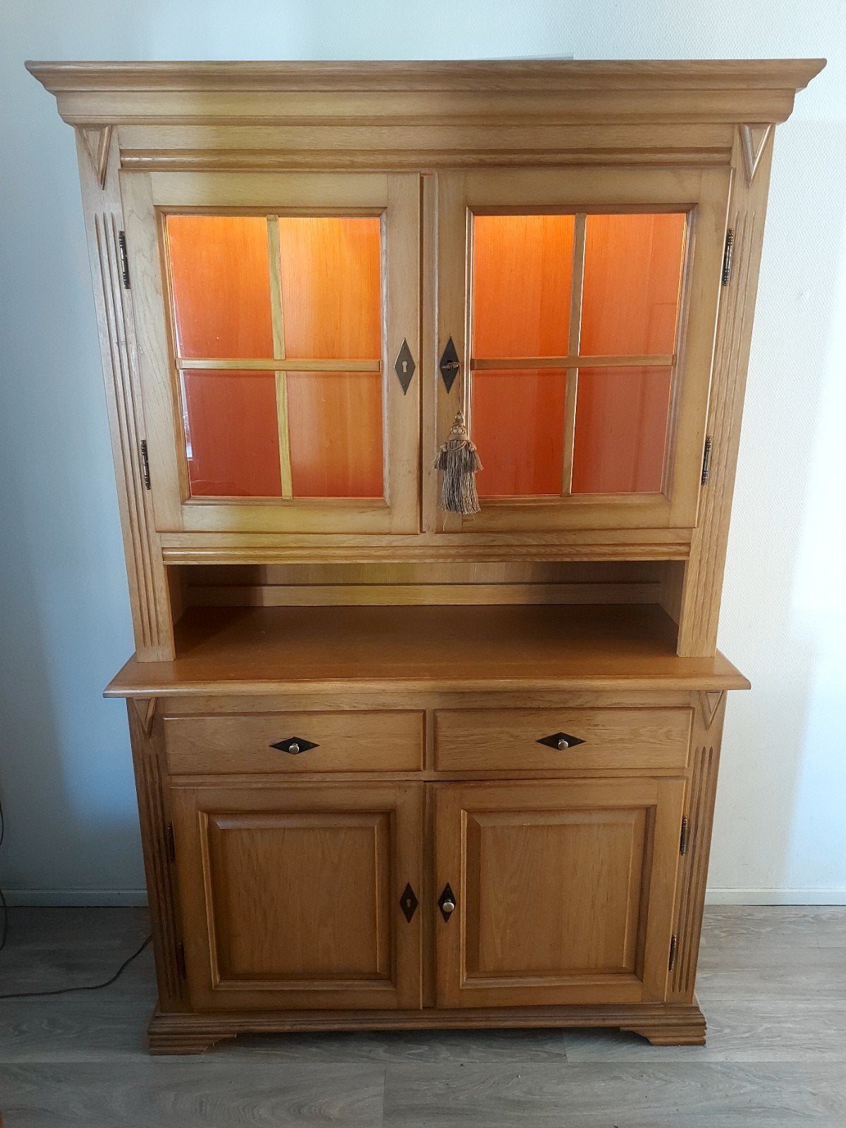 mooie teakhouten buffetkast, Huis en Inrichting, Kasten | Buffetkasten, Ophalen, Eikenhout, Zo goed als nieuw, 150 tot 200 cm