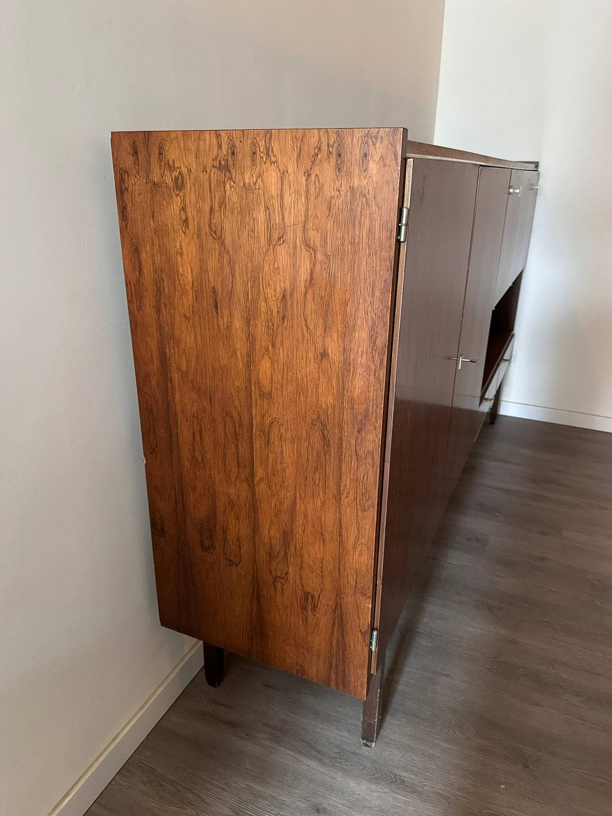 High board mid century vintage kast, Huis en Inrichting, Gebruikt, Vintage mid century, Met deur(en), Ophalen of Verzenden