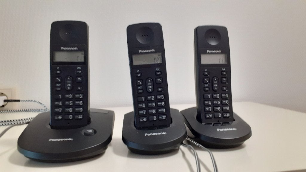 dect telefoon PANASONIC met 3 handsets, Telecommunicatie, Ophalen, Gebruikt, 3 handsets