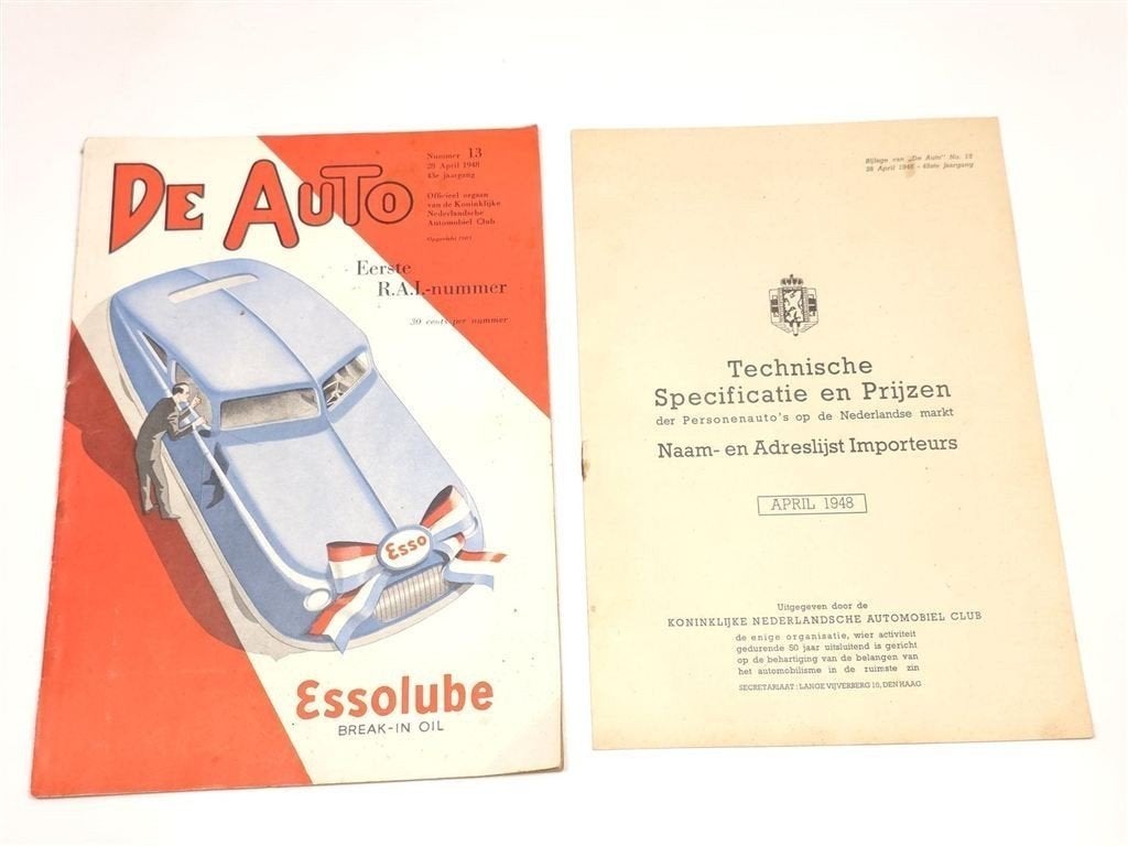 De Auto 1948 — Eerste RAI Nummer met Prijzenbijlage, Ophalen of Verzenden, Gelezen, Algemeen