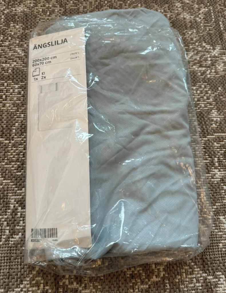 Ikea lichtblauwe dekbedovertrek beddengoed 200x200, Huis en Inrichting, Gebruikt, Dekbedovertrek, Ophalen of Verzenden, Overige maten