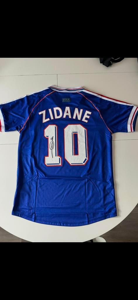 Signed Zinedine Zidane jersey World Cup 1998, Maat M, Ophalen, Zo goed als nieuw, Shirt