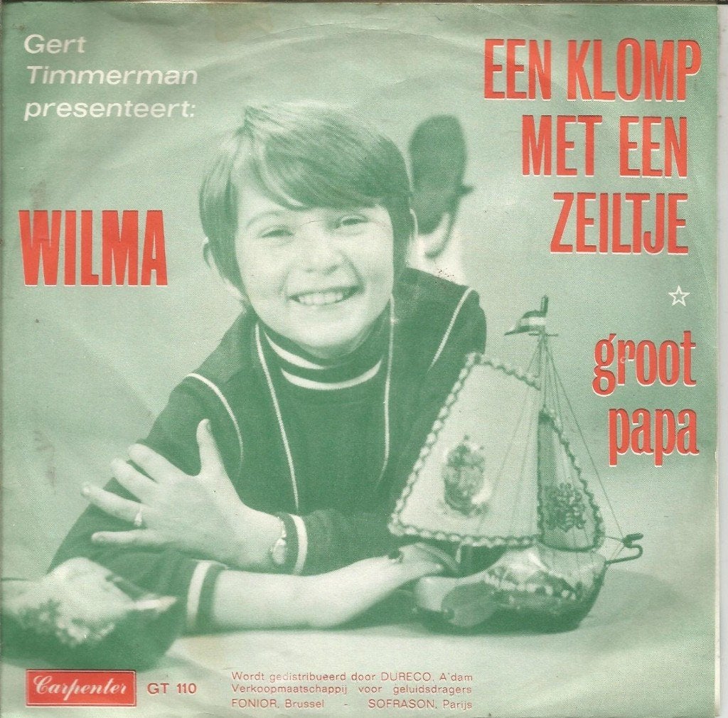 Wilma – Een Klomp Met Een Zeiltje (1969), Gebruikt, Fotohoes, 7 inch, Ophalen of Verzenden
