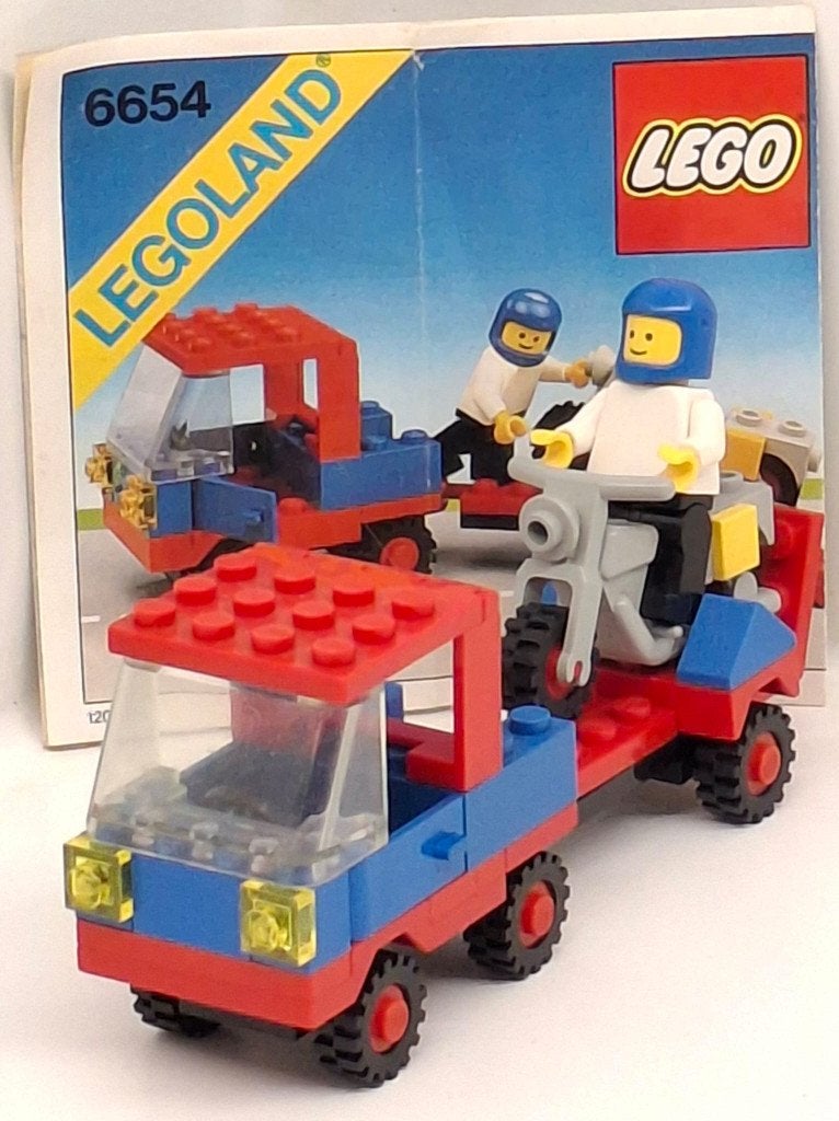LEGO LEGOLAND set 6654 Motorcycle Transport, Gebruikt, Lego, Ophalen of Verzenden, Compleet