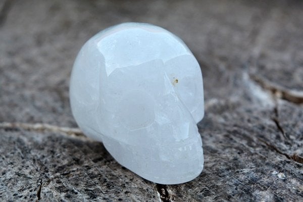 033 Witte Jade schedel, Ophalen of Verzenden, Mineraal