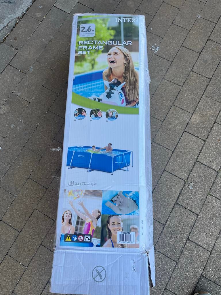 Intex zwembad compleet met toebehoren en pomp, Ophalen, Gebruikt, 200 tot 300 cm, 80 tot 120 cm