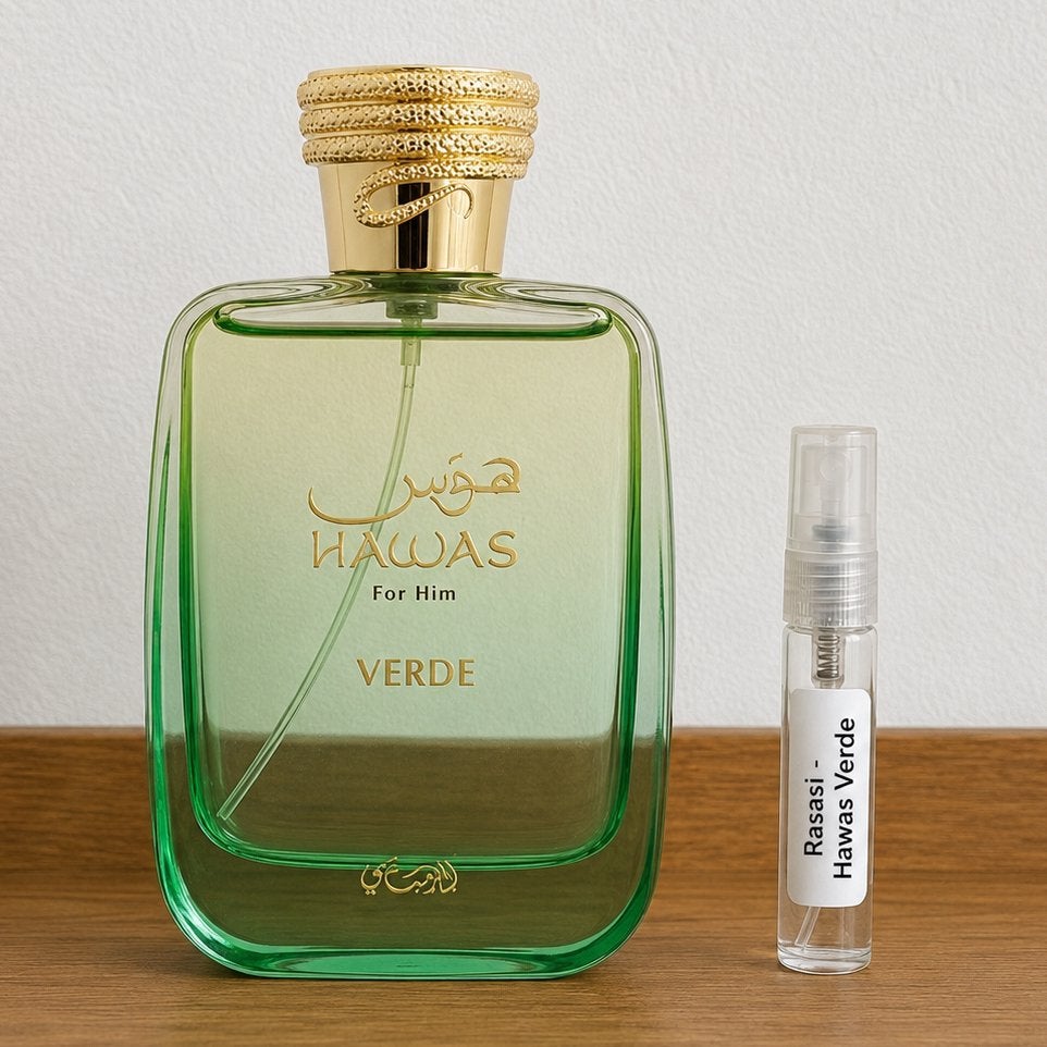 Rasasi - Hawas Verde samples 1-5ml, Ophalen of Verzenden, Zo goed als nieuw