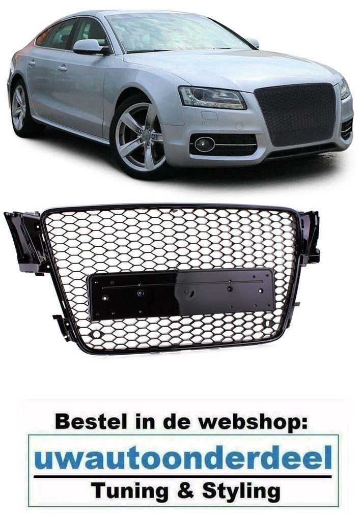 Honingraat Design Sport Grill Hoogglans Zwart Voor Audi A5, Verzenden, Automotive Parts, A.parts@hotmail.nl, Trasmolenlaan 12 3447 GZ Woerden