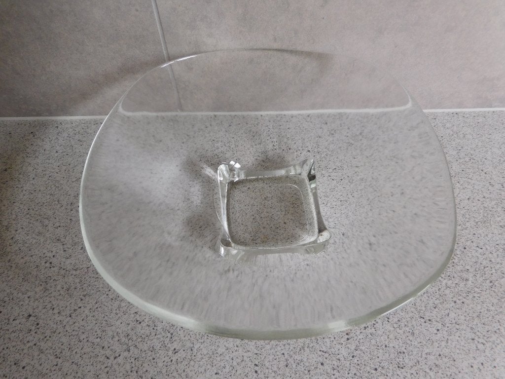 Glazen schaal op voet - 21x7 cm, Ophalen of Verzenden