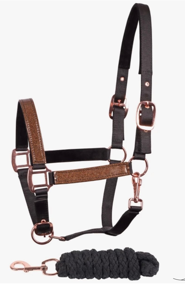 Harry’s horse halsterset metallic cob  nieuw  koper, I, Nieuw, Ophalen of Verzenden, Halster