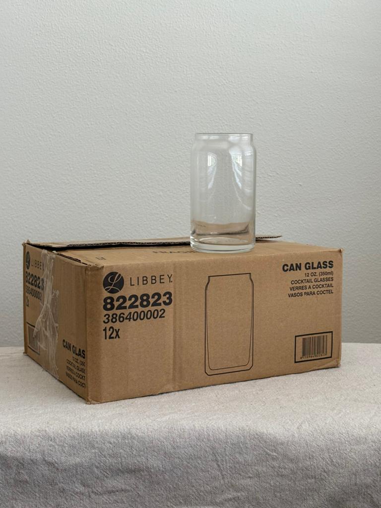 Libbey glazen can glass - 12 stuks nieuw in doos, Ophalen, Nieuw, Overige merken, Glas
