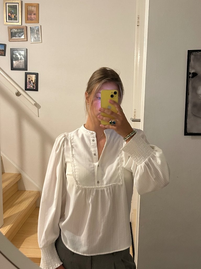 Witte blouse, Wit, Ophalen of Verzenden, Zo goed als nieuw, Maat 36 (S)