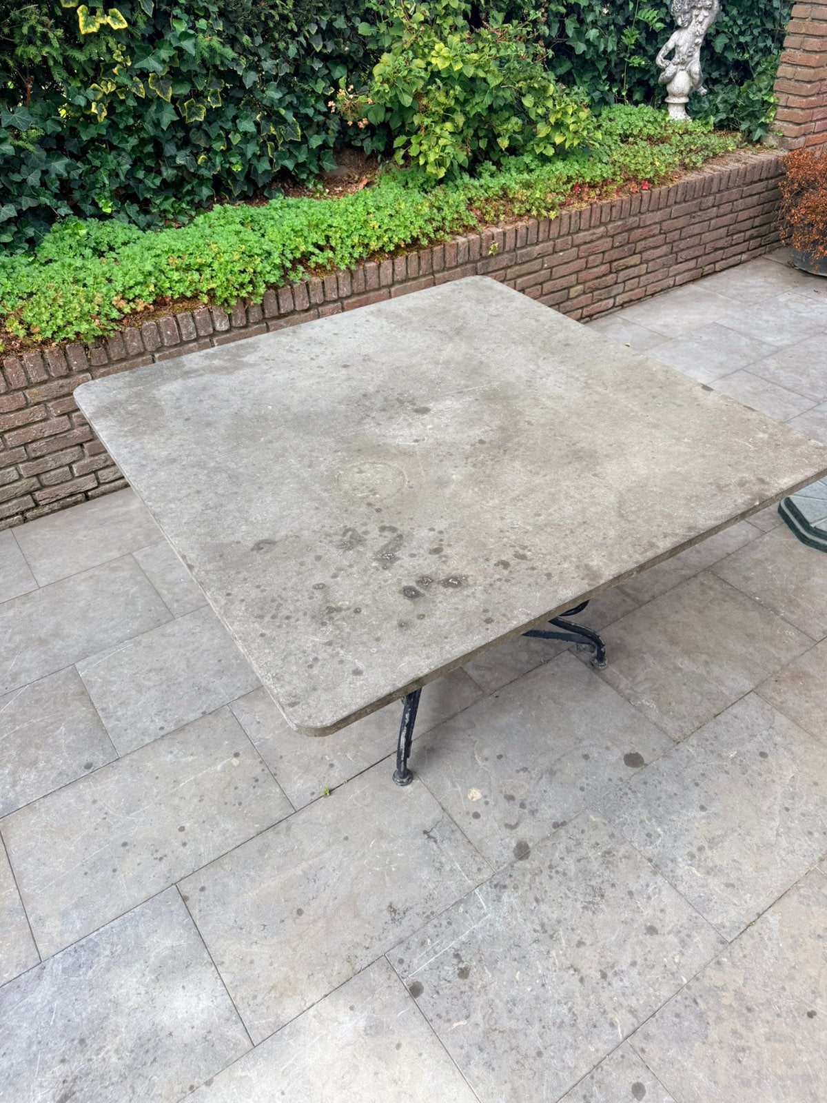 Tuintafel natuursteen, Ophalen, Gebruikt, Vierkant, Overige materialen