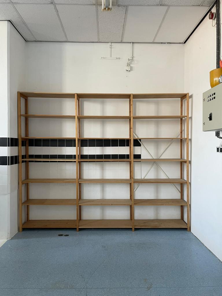 Lundia stellingkast 40cm diep - Houten opbergsysteem, Ophalen, Gebruikt
