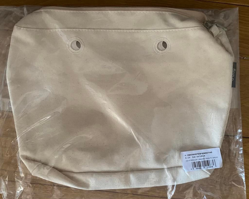 Naturelkleurige canvas binnentas voor de o-bag mini, Ophalen of Verzenden, Nieuw