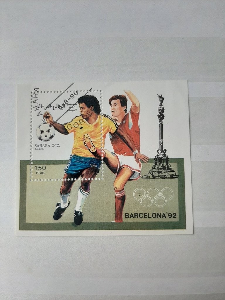 Sahara OCC 1992, Barcelona Olympische spelen, Ophalen of Verzenden, Gestempeld, Sport